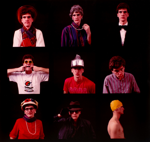 A grid of nine images of a male in different costumes as well as representing different ages and genders.