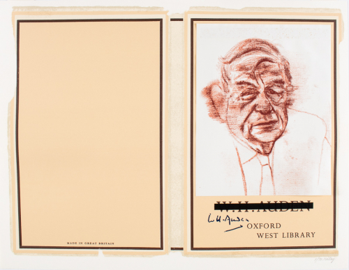 Print resembles a book cover (front and back) with a portrait on front cover and titled marked out