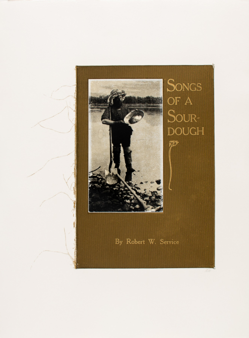 Print resembling a book cover with titled "songs of a sourdough"