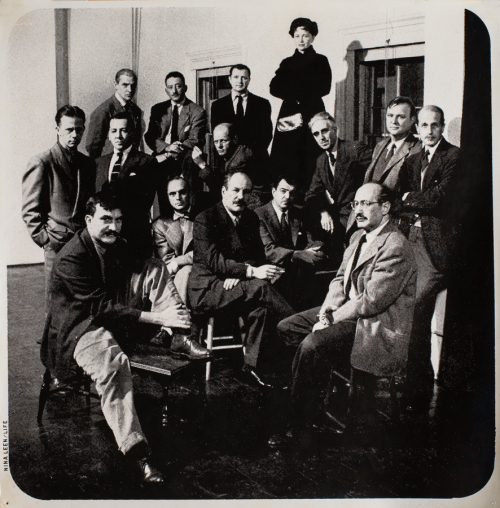 Group of 15 artists from the Irascible 18, a group of famous artists from the 1950s, 