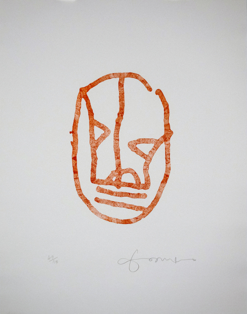 Printmaking, Tom Phillips, abstract, head