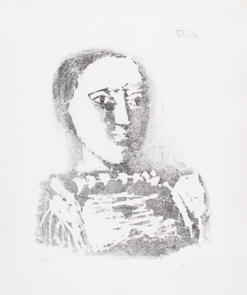 Head and bust portrait of a female