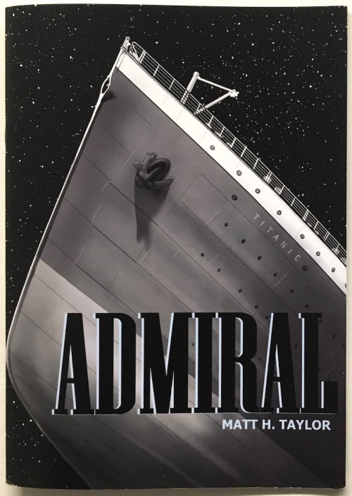 A zine printed almost entirely in black and white, which tells the story of Thomas Andrews, the designer of the Titanic
