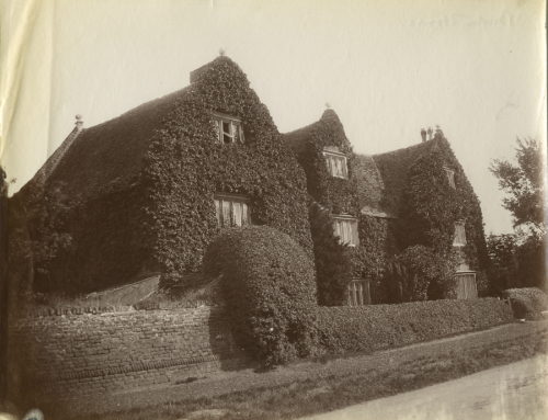 Exterior of an ivy-covered house