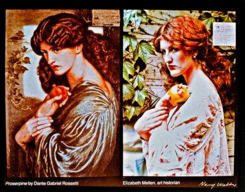 references "Proserpine" by Dante Gabriel Rossetti. left detail or original and right is recreation image